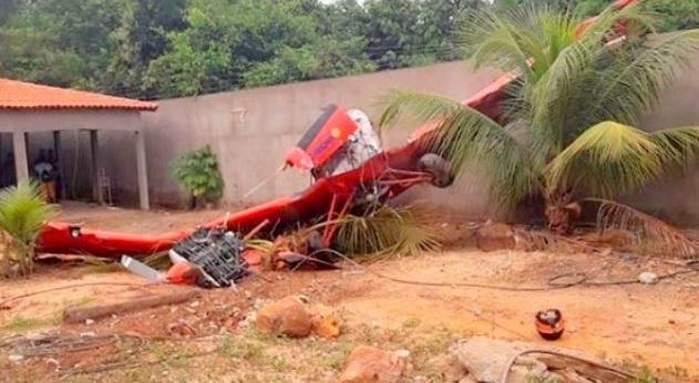  Aeronave cai no quintal de residência em Sitio Novo