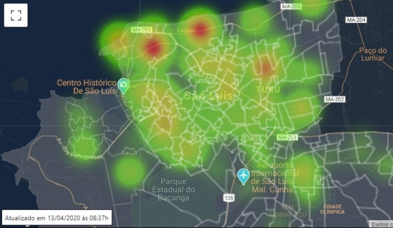  Covid-19: veja os bairros de São Luís com casos confirmados
