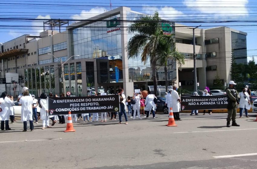  Ato contra jornada na rede privada reúne trabalhadores