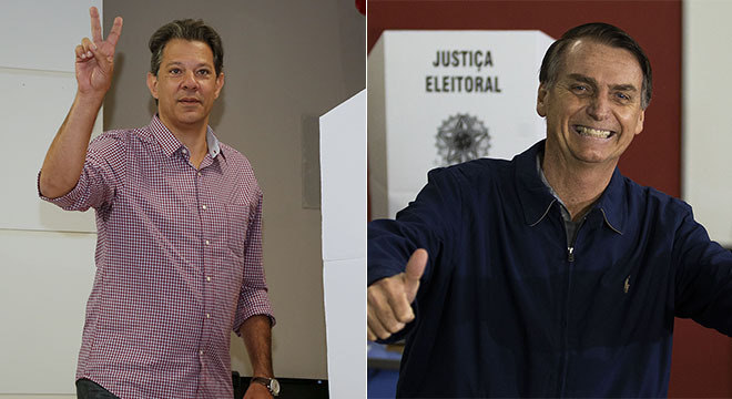  Bolsonaro e Haddad irão disputar o 2º turno