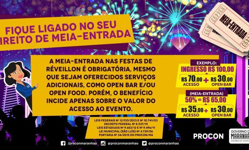  Procon alerta sobre meia-entrada em festas de réveillon