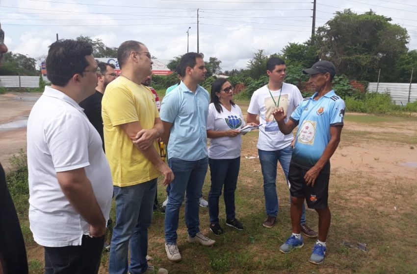  Defensoria Pública e Sedel vistoriam obras da Praça dos Esportes e da Cultura, no Coroado   