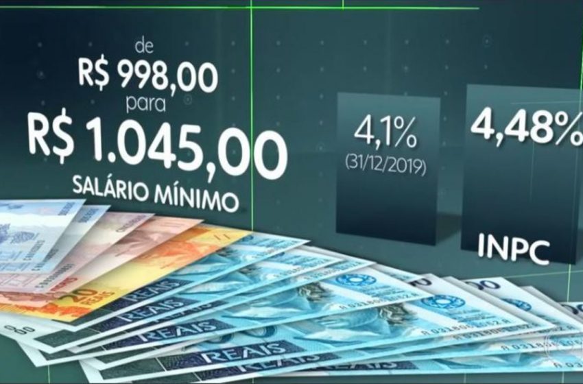  Governo eleva salário mínimo para R$ 1.045