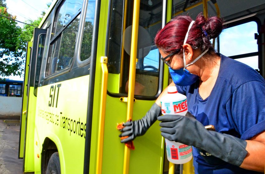  Ônibus são higienizados em São Luís