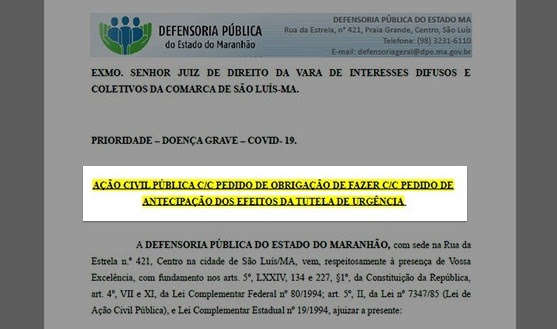  Defensoria ajuíza Ação Civil Pública para ter acesso a Sistema de Regulação de Leitos da SES