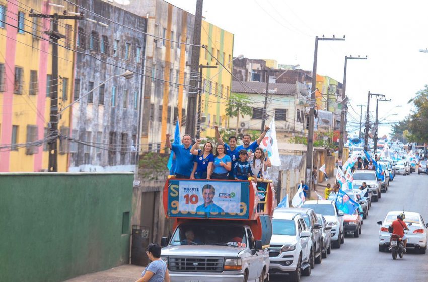  Duarte faz carreata nas ruas de São Luís e recebe o apoio das pessoas