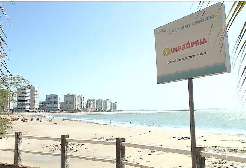  Praias continuam impróprias para o banho em São Luís