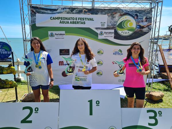  Nadadora maranhense conquista dois títulos no Circuito Cearense de Águas Abertas